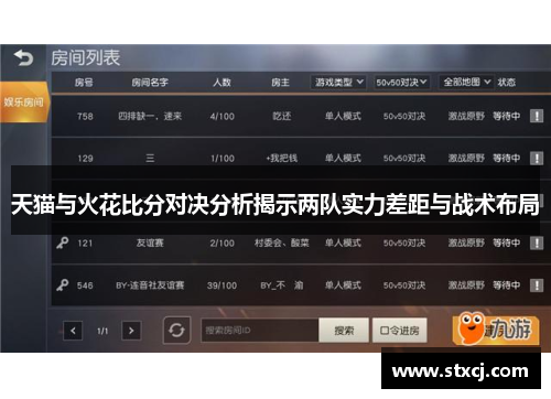 天猫与火花比分对决分析揭示两队实力差距与战术布局
